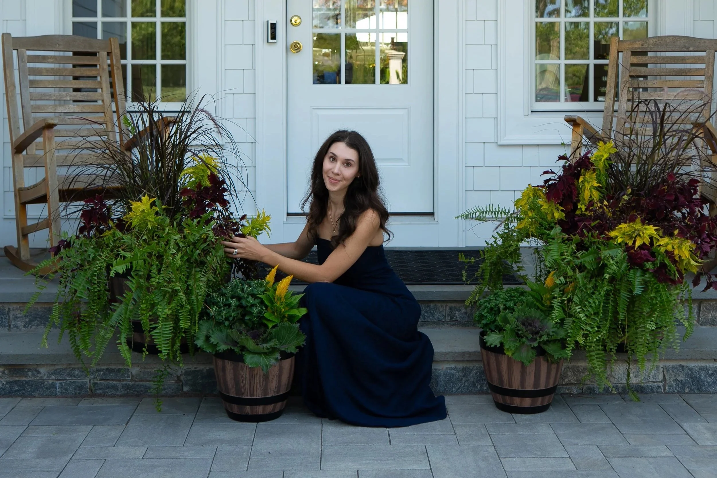 Bethie with her planters